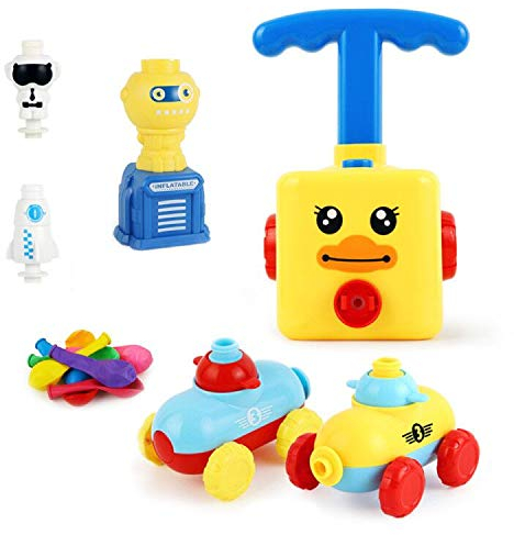 YAAVAAW Balloon Launcher Car Toy Set for Kids Science Toys,Power Balloon Car Toy for Kids, Inflatable STEM Balloons Pump Cars Racer Kit for Boys Girls