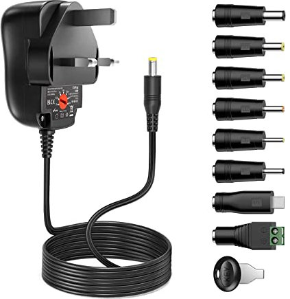 AC Charger Adapter Power Supply AC to DC 12W Wall Main Charger 3V 4.5V 5V 6V 7.5V 9V 12V 1A for Bluetooth BT Speakers Routers CCTV Cameras LCD Android TV Box IP Camera LED Lamps Smart Phones