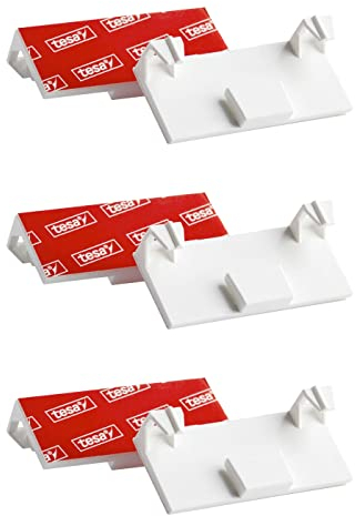 Ventanara® Klebeplatte für Alujalousien ohne Bohren weiß (6 Stück)