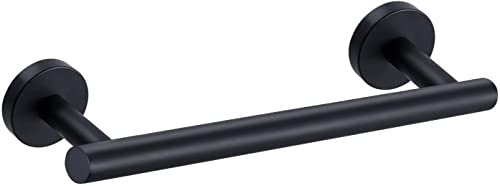 YUET Handduksskena 30 cm matt svart handdukshållare bar badrumshållare för badrum kök disktrasor hängare 304 rostfritt stål rostfri väggmonterad 30 tum