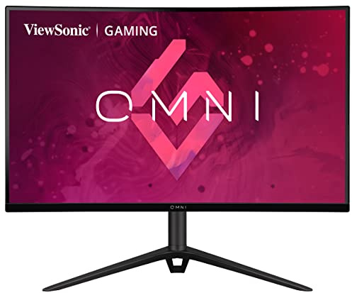 Viewsonic VX2718-2KPC-MHDJ 68,6 cm (27 Zoll) Curved Gaming-Monitor (QHD, FreeSync Premium, 1 ms, 165 Hz, HDMI, DP, geringer Input Lag, Lautsprecher, höhenverstellbar) Schwarz