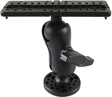 Fischfinder Halterung, Asudaro 360 Grad Drehbarer Elektronik Fischfinder Halterung Fishfinder Mount Universal Montageplatte Navigation Komplettset für das Kajakfischen,Schwarz