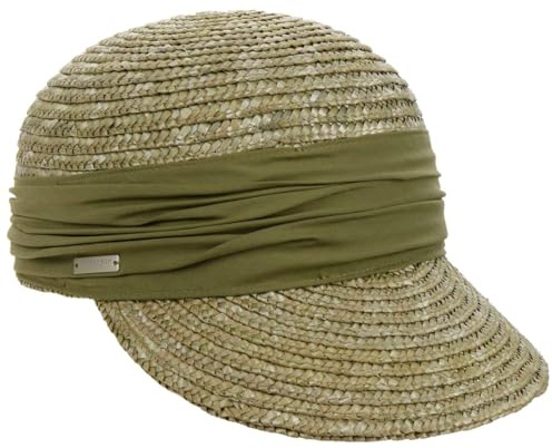 Seeberger Grace Stroh Sonnencap Damen - Sommercap Damencap mit Schirm Sommer Frühling-Sommer - One Size helloliv