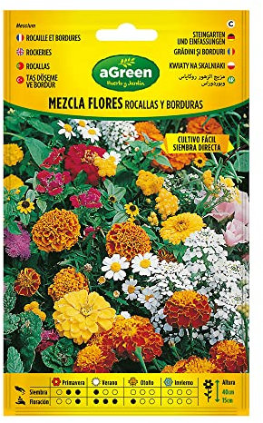 SOBRE SEMILLAS MEZCLA FLORES ROCALLAS Y BORDURAS 300595BOLSH AGREEN