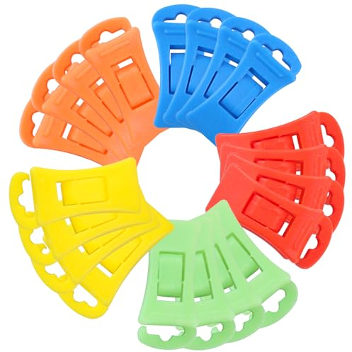 20 Pezzi Accoppia Calzini per Lavatrice, Mollette per Bucato Antisegno con Gancio Stendibiancheria, Stendi Calzini, Plastica Mollette Bucato, Asciugamani Mollette (8 mm, Colori Misti)