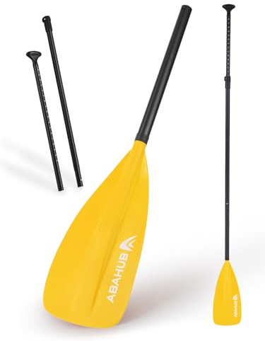 Abahub SUP Paddel Aluminium Einstellbares Stand Up Paddle für Paddleboard, Aluminiumlegierung PU-beschichtete Schaft 172-213cm Kunststoff Nylon Klinge