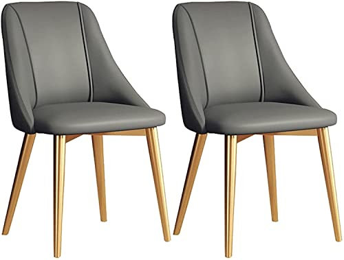 UNYQBFKM Esszimmerstühle für Moderne Küche, Esszimmer, Esszimmerstühle, 2er-Set, wasserfestes PU-Leder, Wohnzimmer-Esstische mit l-Beinen, Lounge-/Esstisch-Esstische