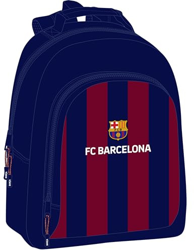 Safta F.C. BARCELONA Ryggsäck för bil, perfekt för barn i olika åldrar, bekväm och mångsidig, kvalitet och styrka, 32 x 15 x 42 cm, marinblå/rödbrun, Marinblå/rödbrun, Estándar, Avslappnad