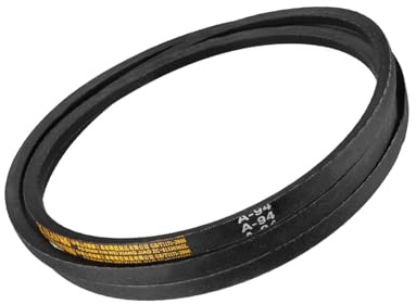 Kozelo A94 Keilriemen - [94 Länge x 8mm Dicke x 13mm Breite] A-Sektion Industrie-Antriebsriemen für den Einsatz in der Kraftübertragung, Gummi, Schwarz, 40 Grad | Industrieller Antriebsriemen mit Querschnitt A