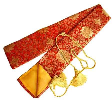 Guoyoocc Silk Sword Bag Sword Storage Bag Sword Carry Bag For Katana,Tai Chi,Bokken Large Size Sword Bag Carrying Case,Green/Red