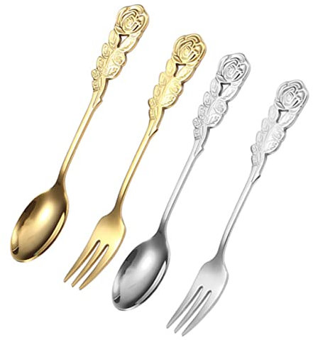 OKUMEYR Stainless Steel Coffee Spoon Dessert Spoons Elegant Cutlery for Serving Party Tableware
