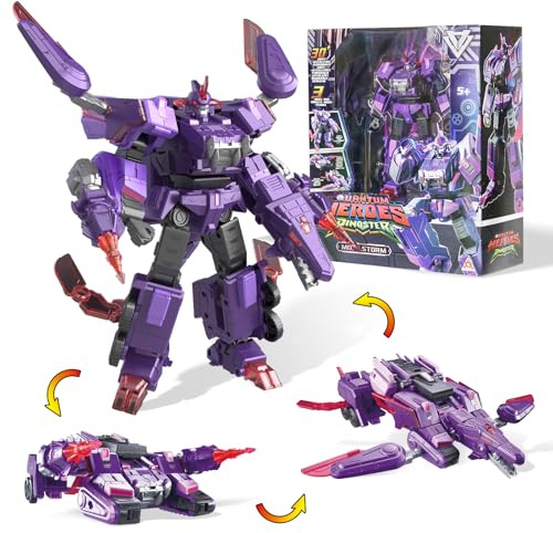 QUANTUM HEROES DINOSTER Robot trasformabile 3 in 1 Mosa Storm 8,66 pollici