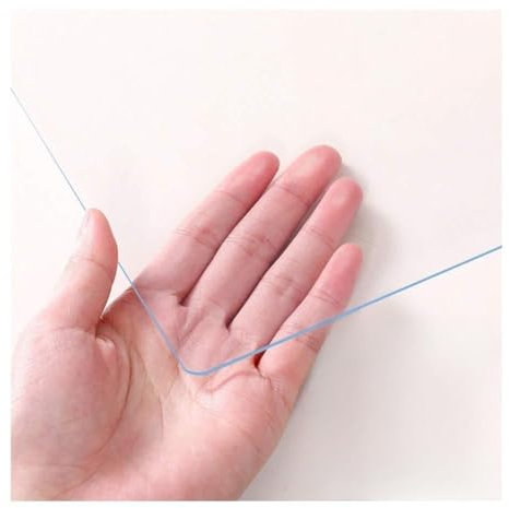 ZLYWE Sottopiatto Protezione Pavimento Tappeto Insapore Vetro Morbido Tovaglia Trasparente PVC Impermeabile Olio-Prova Tovaglietta, Personalizzabile (1.6mm,60X120CM)