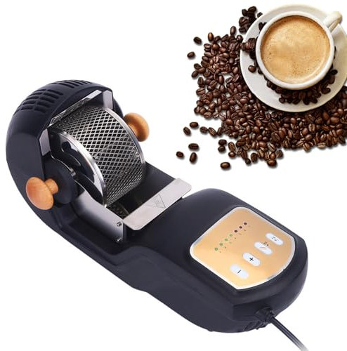 Electric Coffee Roaster Machine, Automatic Coffee Bean Roaster with Timer, Adjustable Wind Speed, Air Coffee Roasting Machine, Air Coffee Roasting Machine for Cafe Shop Restaurant Home Office