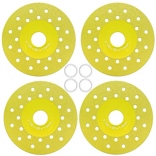 Lot de 4 disques de coupe en céramique Golden Rock Slab, pour la coupe et le meulage des carreaux de céramique, disque de meulage plat double usage, outil de coupe spécial pour dalles de roche