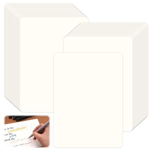 100PCS Cartulina Blanca A6, 11 x 15 CM Tarjetas Postales Blancas en Blanco, Tarjetas de Presentación de Papel en Blanco, DIY Mensaje Etiquetas de Regalo, Cartulina Papel Kraft A6 para Dibujo Escribir