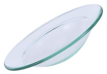 Hemobllo Coupelle en Verre Transparente pour Huile Essentielle et Aromathérapie, Plat Élégant pour Spa et Salon de Beauté, Décor de Table