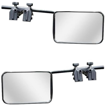 Verre De Recul Miroir Paire Rétroviseurs Universels Pour Caravane Remorque Voiture Sangle D'extension Réglable Vue Latérale Arrière