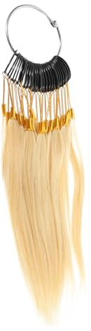 TOYZFRIENDY Anneau D'échantillons de Coloration Capillaire Léger en Cheveux Réels, 30 Pièces et Facile à Transporter Test de Couleur Colorimetrie Nuancier Tissu pour Salon de Coiffure