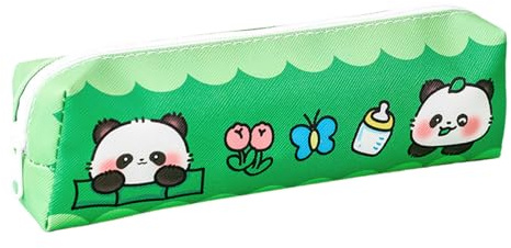 Pjeghbvop Federmäppchen mit Cartoon-Panda-Motiv, Reißverschluss, Stift-Organizer, Reise-Make-up-Tasche für Studenten, Frauen, Büro, Schule, Reisen, großes Fassungsvermögen, Baby Panda