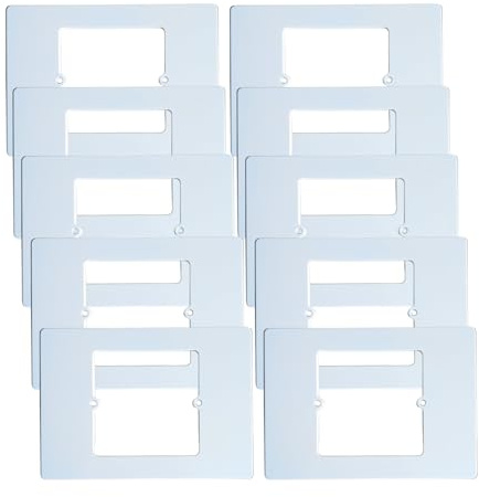 10 Kit Placca Adattatore 503 a 502 Bianco, Convertitore 503 a 502, Supporto Riduttore Slim 3.5mm, Per Installazione Termostati Smart o Moduli Quadrati 86x86, Vite Incluso