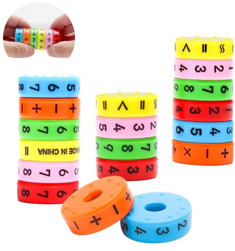VOSSOT 3 PCS Magnetisches Arithmetisches Lernspielzeug, Schultüte Füllung, Zuckertüte Füllung, Mathematik Lernspielzeug Rechenrolle, Schultüte Jungen Mädchen Füllungs, Magnetisches spielzeug, geschenk