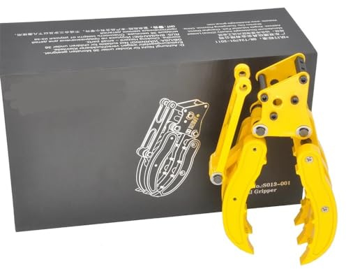 HCGX Upgrade Doppel E Metall Greifer for 1/14 RC E010 E111 EC160E Bagger Modell Holz Clamp Montage S013-001 Teile