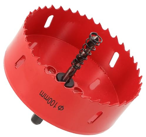 FUTUREORYY Broca Bimetálica de 100 MM para Madera Contrachapada y Metal Cortador de Alta Velocidad Profesional para Taladro Herramienta de Corte Precisa y Accesorio de Perforación Versátil