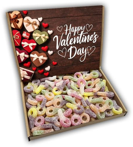 Sour Dummies Happy Valentines Day Sweets Gift Box Hamper (KRAFT VALENTINES FRONT)
