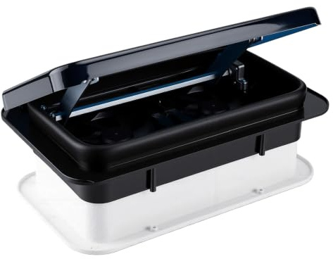 Haofy Ventilador de Techo Reversible para Autocaravana, Extractor de Techo con Doble Motor 12V 15,75 X 9,45 Pulgadas for Autocaravana