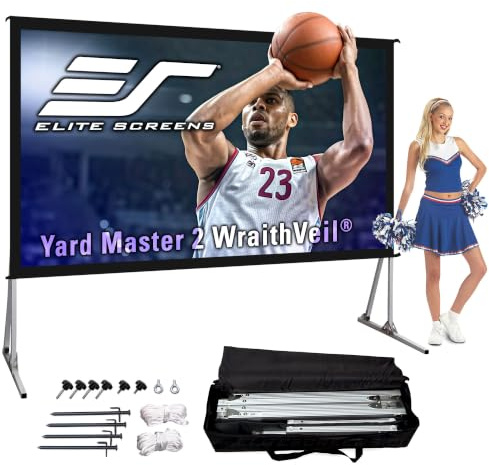 Elite Screens OMS120H2-DUAL Mobile Garten Leinwand Yard Master 2 Dual 266 Projection Screen Schwarz