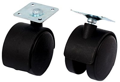 Aexit Office Chair Metal Swivel Twin Wheel Non-Brake Caster 2 Black 2PCS (1120dd93a55d54531b4dd082dc3d9763)