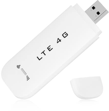 Zunate Clé USB 2.1 LTE 4G,Adaptateur Réseau,Routeur WiFi - Interface de Carte SIM Standard à 6 Broches, Port de Carte TF - avec Fonction WiFi