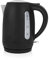 Princess Black Steel Wasserkocher - 1,7 Liter Fassungsvermögen, 2200 Watt, 360° rotierbar, Füllstandanzeige, Filtersieb, verdecktes Heizelement, 236032