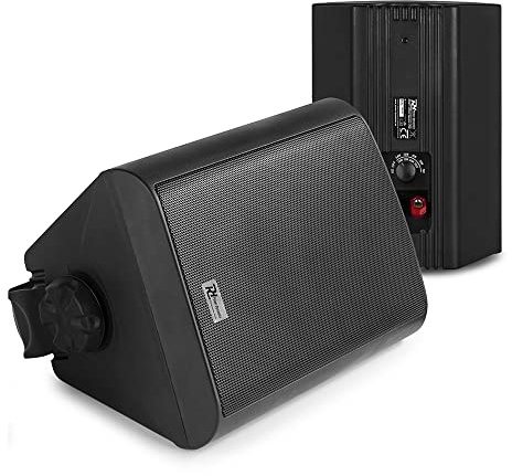 PD BC50V 5.25 Passive Speaker Set, IP56 Rated, Weatherproof Wall Mount, Black, Commercial Indoor/Outdoor Sound System, 100V/8 Ohm, Powerful Audio, Durable ABS Housing, Ideal for Garden, Patio, Bar