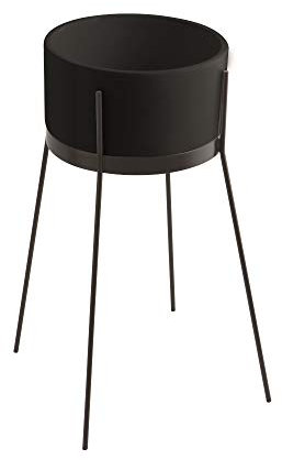 Lavabo con struttura da appoggio o freestanding Ibrido Tondo Nero Opaco (freestanding)
