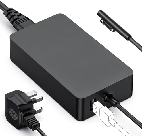 Surface Pro Charger for Microsoft Surface Charger with Surface Laptop Charger 65W Compatible for Surface Go, Surface Laptop Go, Surface Book, Windows Surface charger