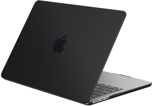 EooCoo Case Compatible with MacBook Air 13.6 inch M5 M4 M3 M2 2026 2025 2024 2022 Release Model A3449 A3240 A3113 A2681 with Touch ID, Plastic Hard Shell Cover, Smooth Surface - Matte Black