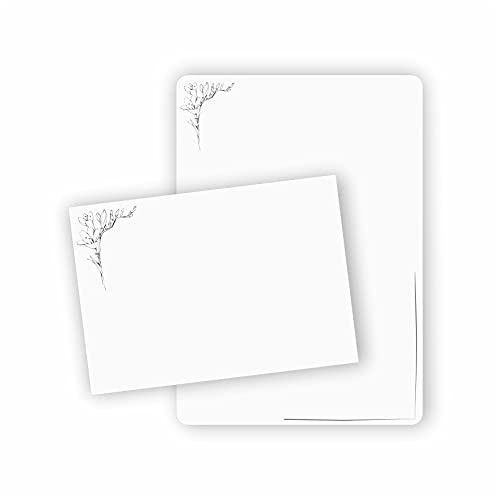 Briefpapier Magnolie I DIN A5 I 20 Briefbögen
