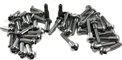 Harris Hardware Chrome-Plated Torx Security Fastener Pack for 1-Inch Panels, Includes Bits