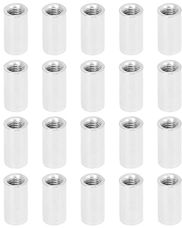 20 Stück Runde Überwurfmutter M6 X 1,0 10 L20 Mm Zylindrische Stangen-Überwurfmutter Edelstahl-Innengewinde-Verbindungsmutter