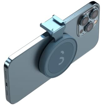 ShiftCam SnapShoe - Support de griffe à clipser pour accessoires de montage - Support magnétique s'enclenche sur n'importe quel téléphone | Bleu geai