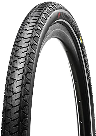 Hutchinson Republic – Tubetype – Stadt-und Trekkingreifen – Grip und Pannensicher – Starre Stangen – Reifen, Schwarz, 26 x 2,40
