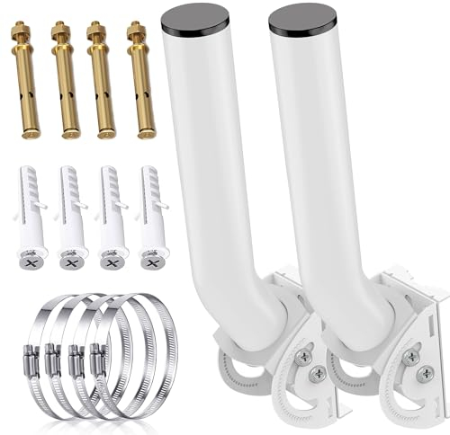 Staffa Antenna,Palo Antenna TV Esterno,13 Pollici,Resistente al Vento e alla Pioggia,Supporto per Client Bridge CPE di Punto di Accesso Wireless,Confezione da 2