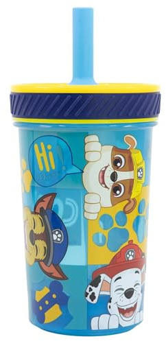 Stor Paw Patrol Kunststoffbecher mit Silikon-Trinkhalm