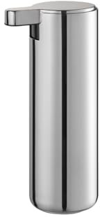 blomus Seifenspender MODO | Edelstahl poliert | 5L x 7B x 16H cm | 165ml | Handseifenspender Edelstahl poliert| Pumpspender aus Edelstahl | Gummierte Unterseite