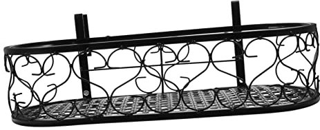 BESPORTBLE Eisen Blumenständer Blumenregal Hängendes Blumentopfregal Balkon Dekoration Garten Blumenhalter Rostfrei Pflanzenständer Innenhof Blumenständer Blumentopfhalter