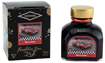 Diamine Füllertinte, Rosso Corsa, 80 ml, Tintenglas