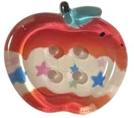 10 Stück Obstform Bastelknöpfe 20 mm Acrylknöpfe 4 Löcher Nähen für Kleidung Nähen Basteln Stricken Dekorationszubehör