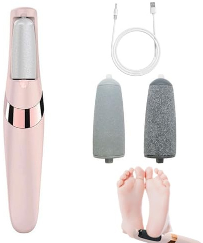 Tomedeks Râpe à Pieds Pédicure Electrique Anti-callosité Lime Pieds Electrique pour Corne avec de Remplacement pour Femmes Hommes Pédicures, Pas Besoin de Batterie
